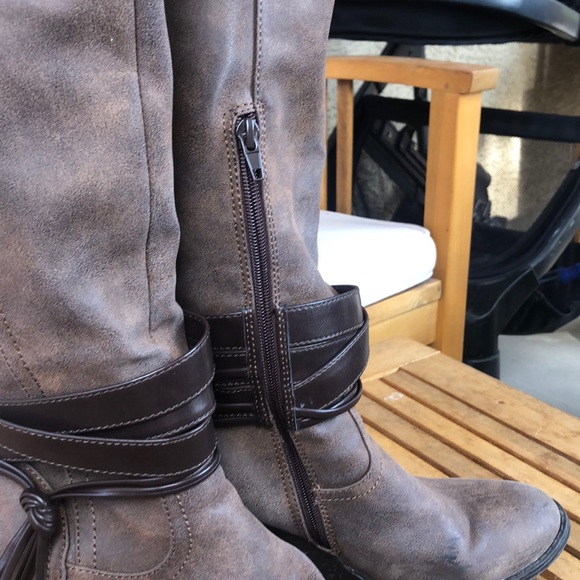 Rampage Sophie Wedge Boots grey brown - Picture 3 of 8